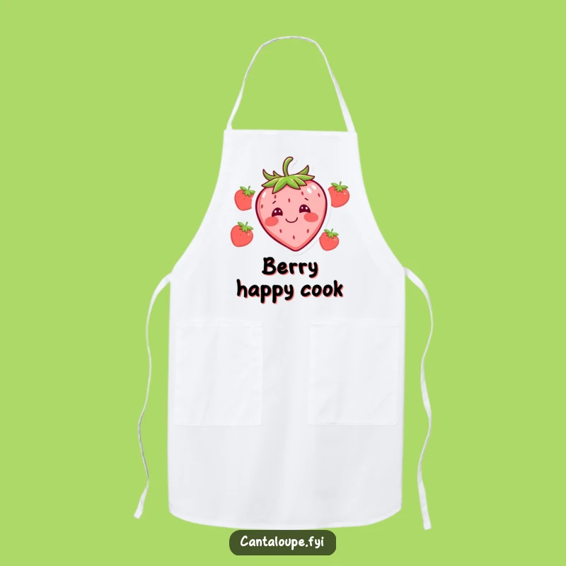 Funny Strawberry Apron: Silly Face Chef's Accessory, Hilarious Cooking Gift