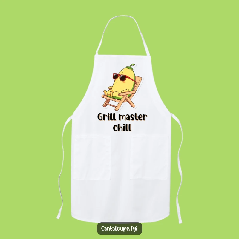 Funny Cantaloupe Apron: Cook with Cool Melon Vibes