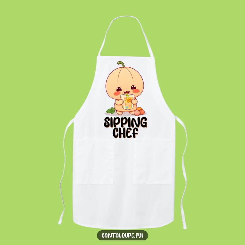 Funny Cantaloupe Apron: Cook with Joy in This Slurping Drinker Funny Gift