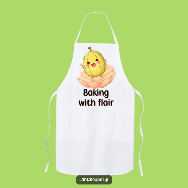 Funny Cantaloupe Bouncing Apron: Cook with Playful Energy