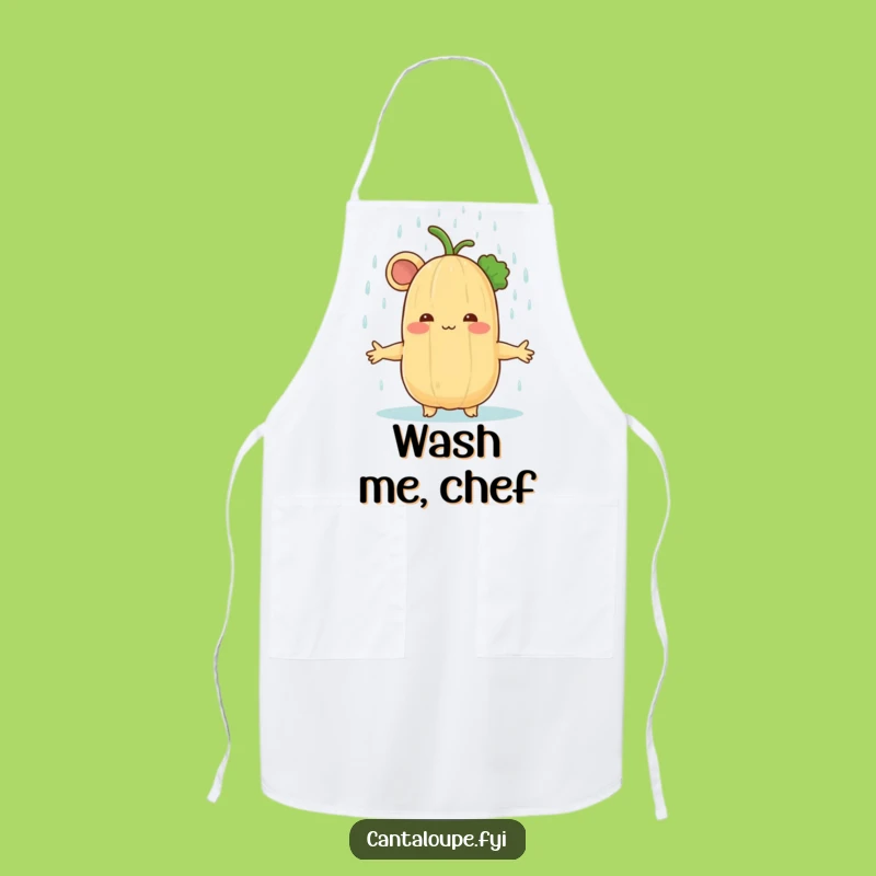 Funny Cantaloupe Rain Shower Apron: Keep Clean with Refreshing Style
