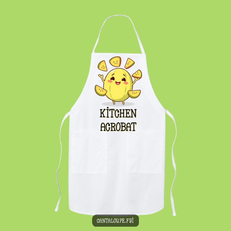 Funny Juggling Melon Apron: Cantaloupe Chef's Act, Hilarious Kitchen Gift!