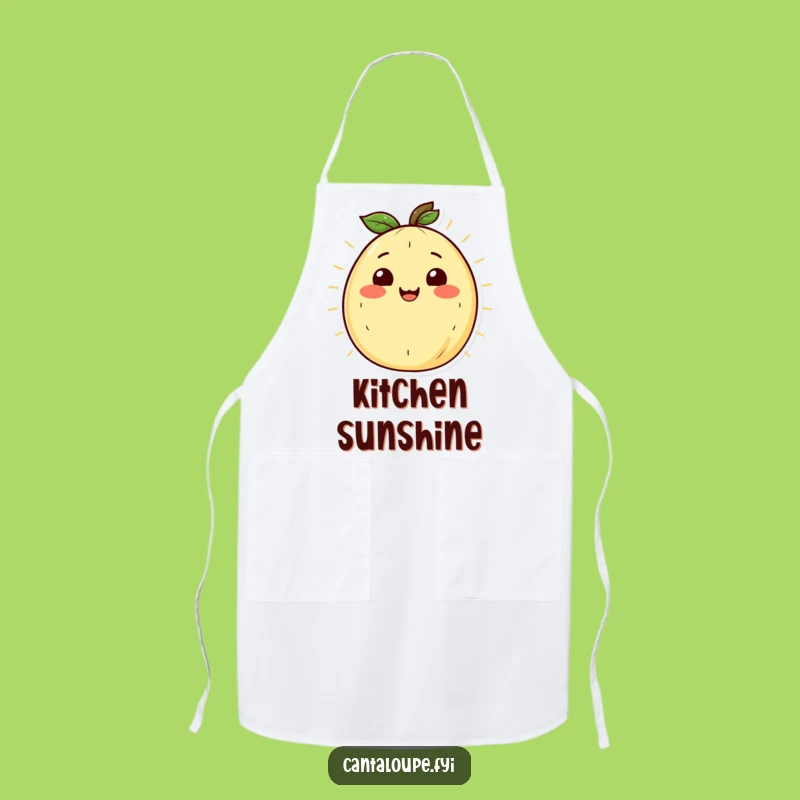 Funny Radiant Cantaloupe Apron: Cook with Warmth and Smiles, Perfect Funny Gift
