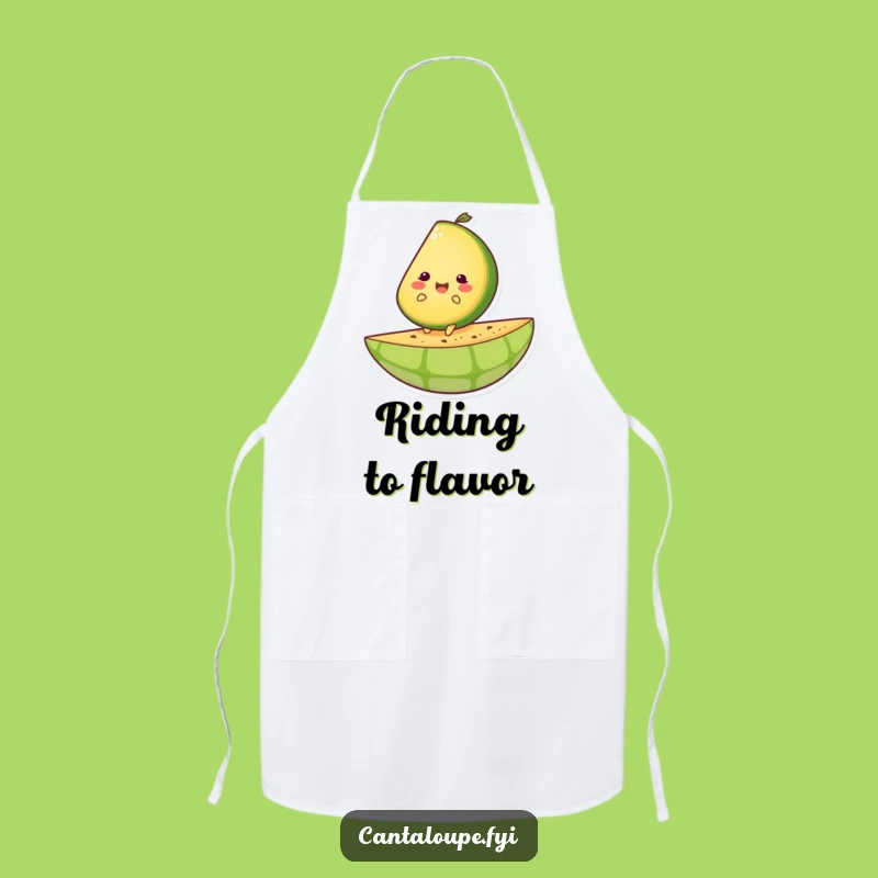 Funny Melon Ride Apron: Happy Cantaloupe, Adventure Kitchen Fun Gift