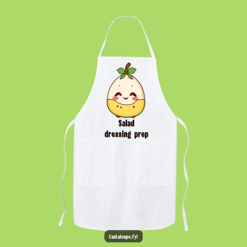 Funny Fruit Salad Cantaloupe Apron - Excited Melon Kitchen Wear