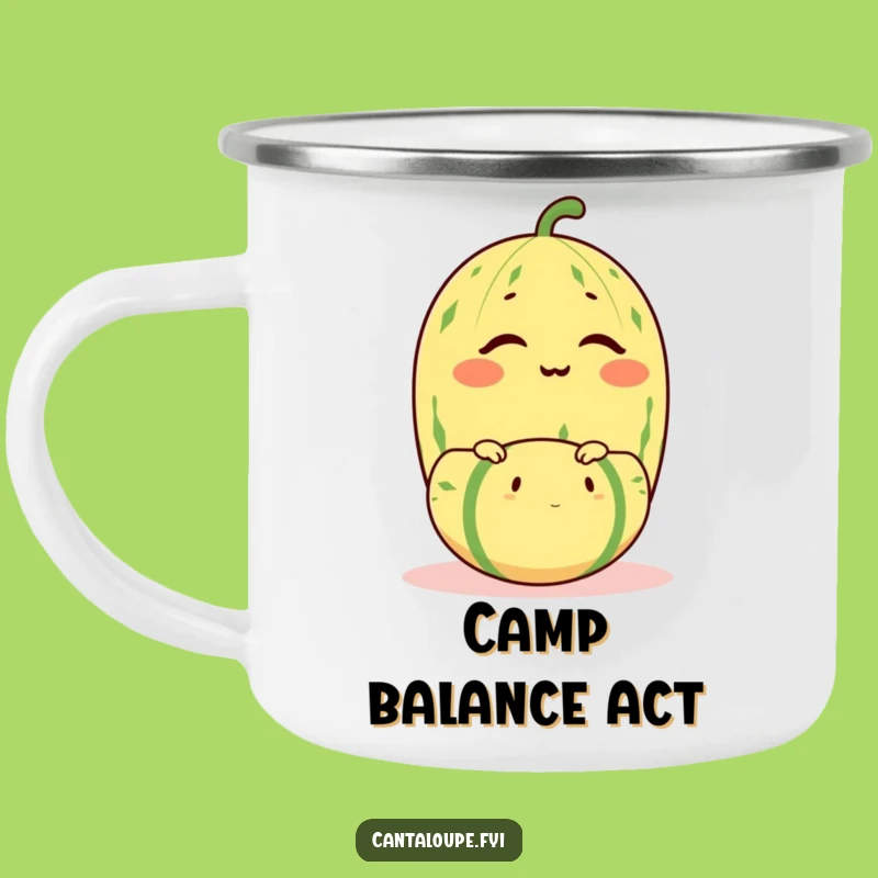 Funny Winking Cantaloupe Campfire Mug - Balancing Act Outdoor Fun