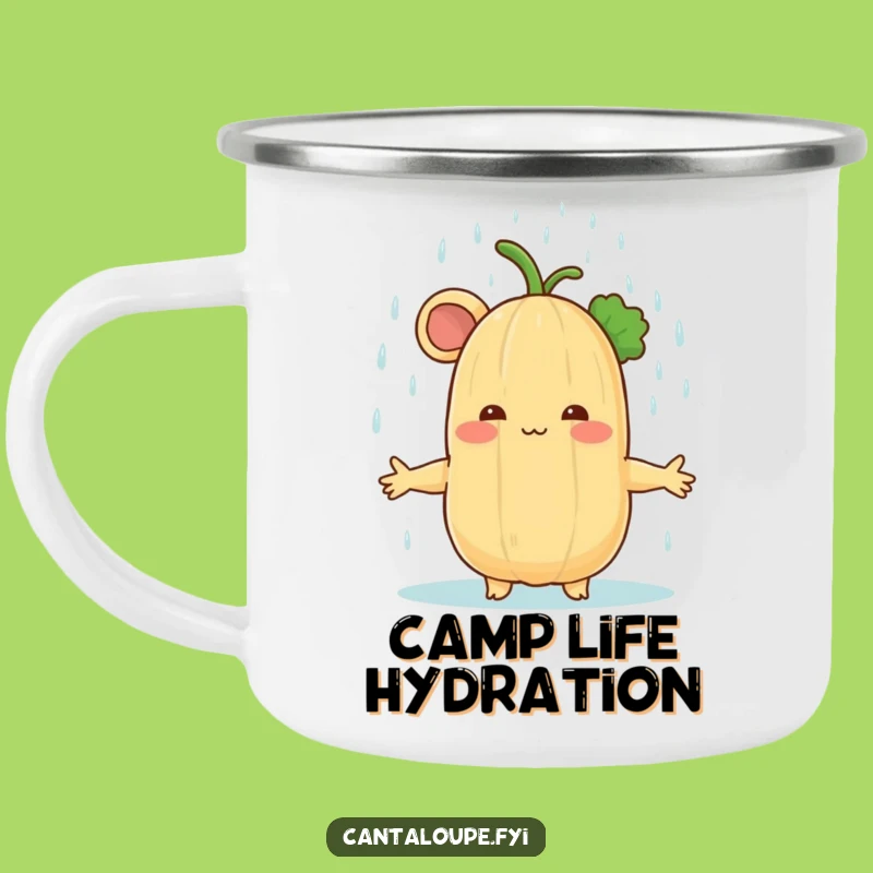 Funny Cantaloupe Rain Shower Camping Mug: Refresh Your Adventures