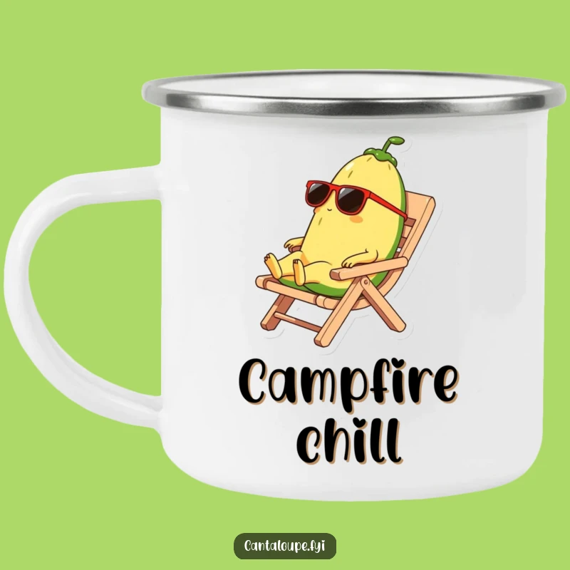 Funny Cantaloupe Camping Mug: Sip and Relax Under the Sun