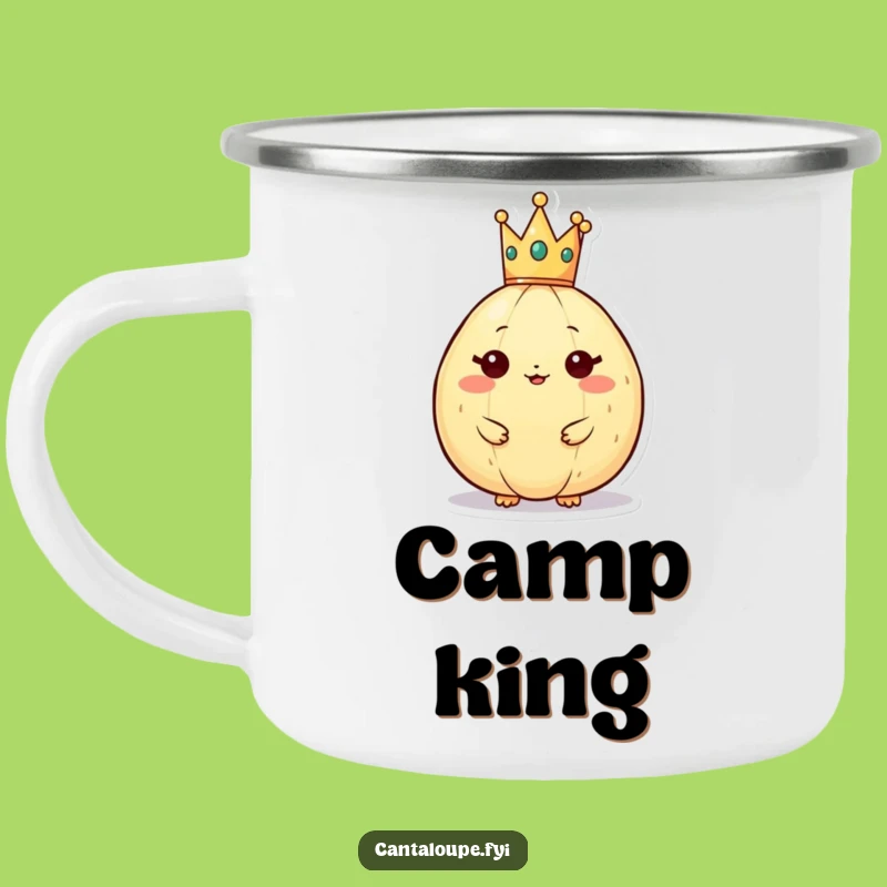Funny Cantaloupe Crown Camping Mug: Conquer the Outdoors in Style