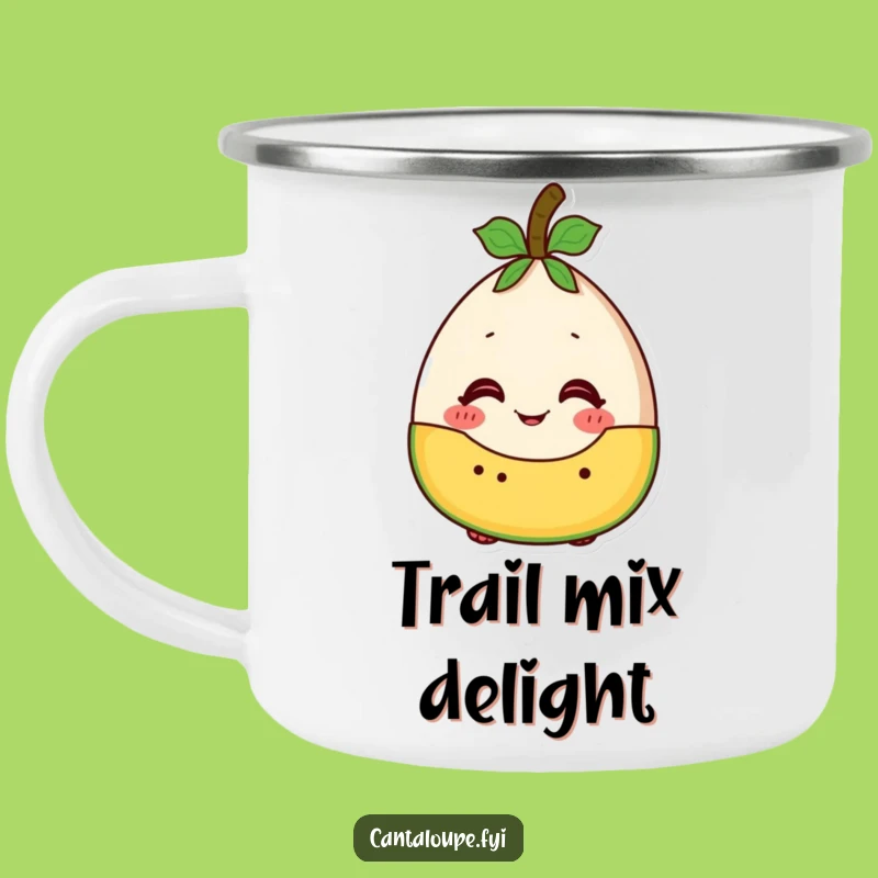 Funny Fruit Salad Cantaloupe Campfire Mug - Excited Melon Outdoor Fun