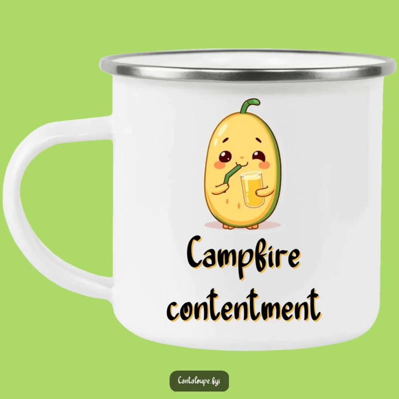 Funny Relaxed Melon Camping Mug: Cantaloupe's Juice Sip, Outdoor Chill Gift!