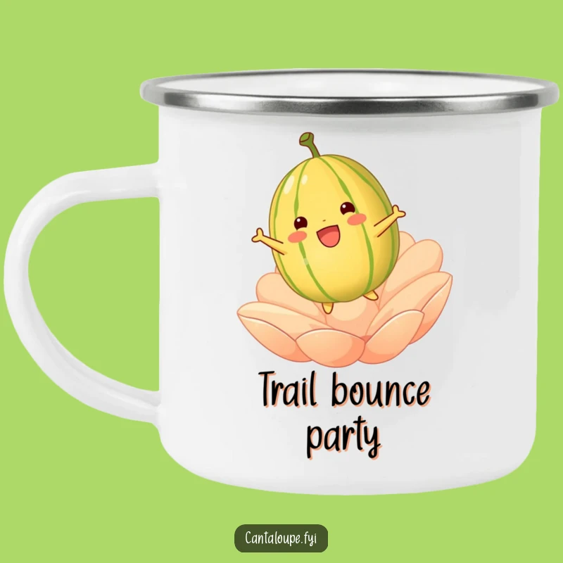Funny Cantaloupe Bouncing Camping Mug: Adventure with Playful Spirit