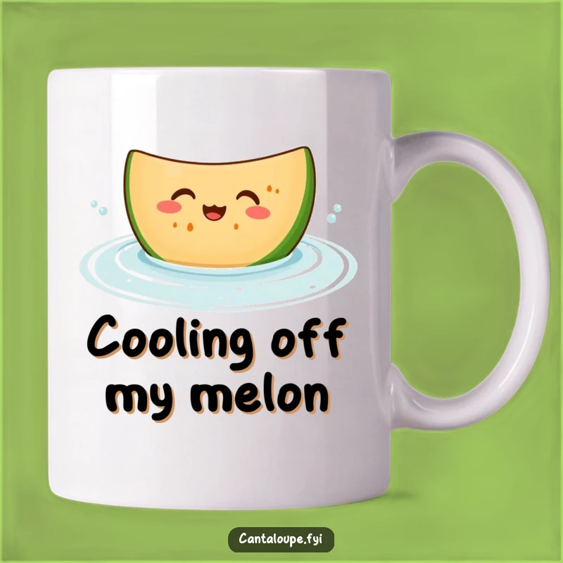 Funny Giggling Melon Mug - Bobbing Cantaloupe Slice, Perfect Refreshing Gift