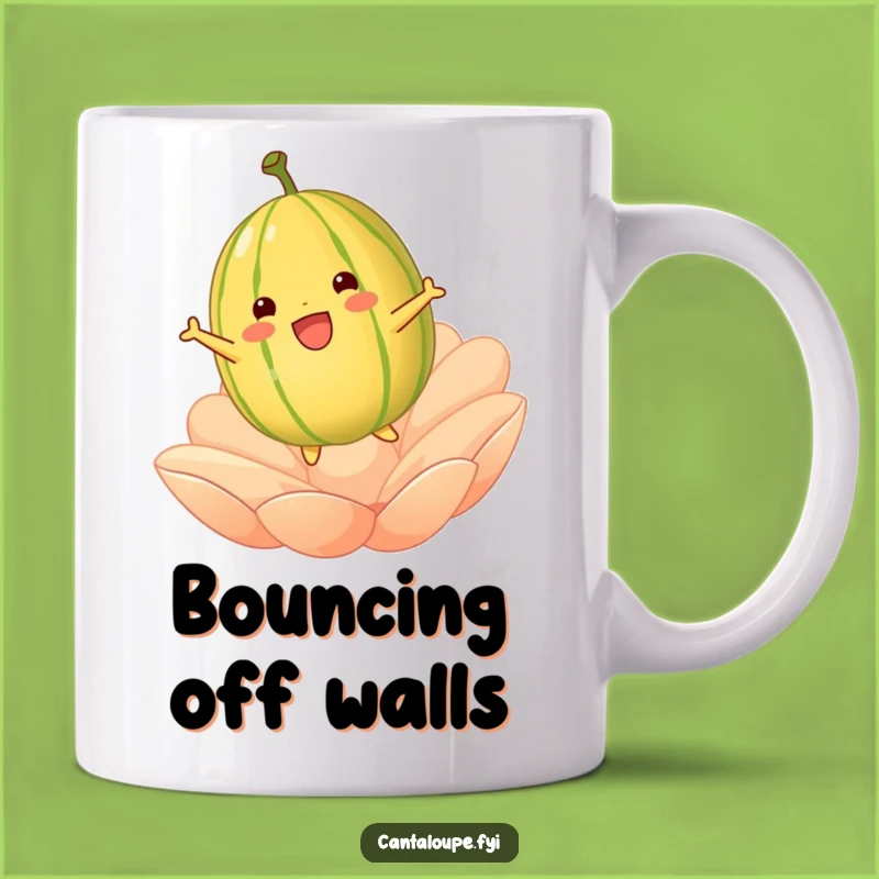 Funny Cantaloupe Bouncing Mug: A Joyful Gift for Playful Personalities