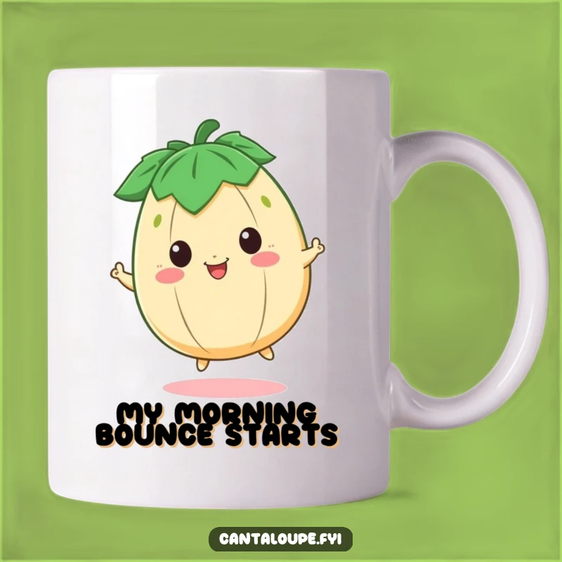 Funny Cantaloupe Bouncing Mug - Bounce Into Your Day with Joy!