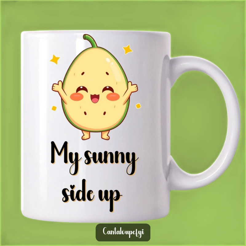 Funny Cantaloupe Cheer Mug: A Sunny Disposition for Your Morning Brew, Perfect Funny Gift