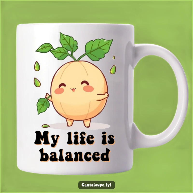 Funny Cantaloupe Juggler Mug: A Hilarious Gift for Fruit Lovers and Comedians