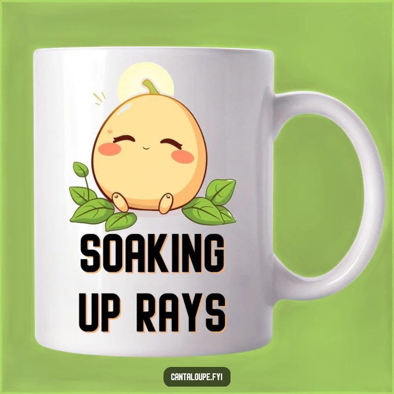 Funny Cantaloupe Sunbeam Mug: Relaxing Bliss for a Peaceful Funny Gift