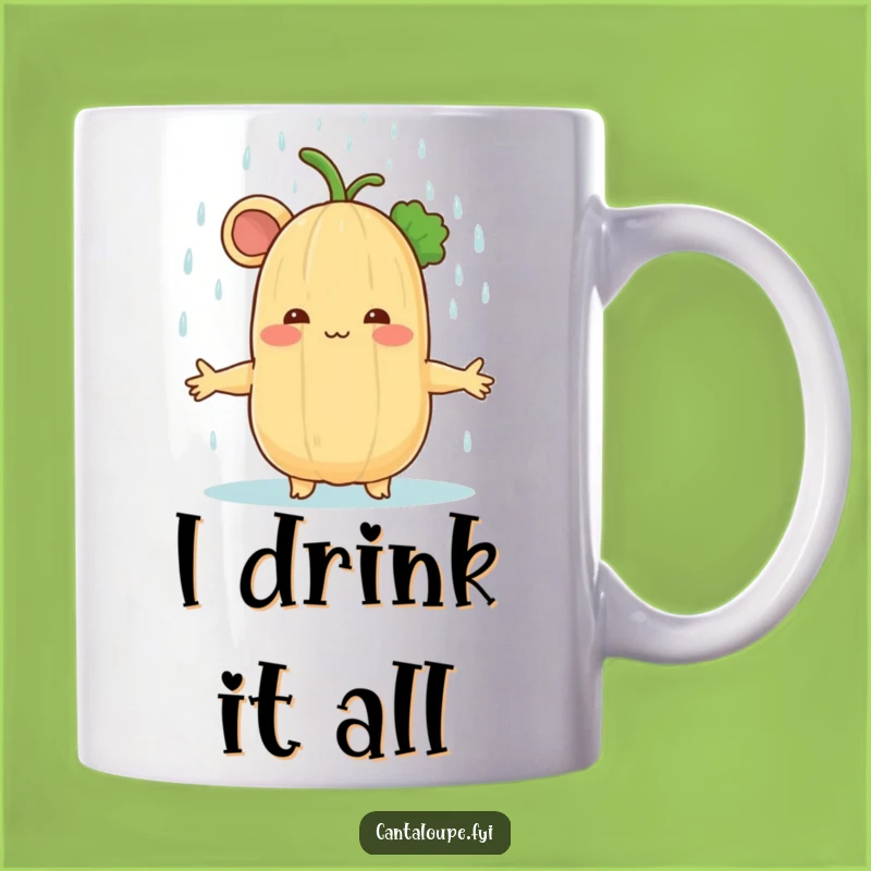 Funny Cantaloupe Rain Shower Mug: A Refreshing Gift for Rainy Day Lovers