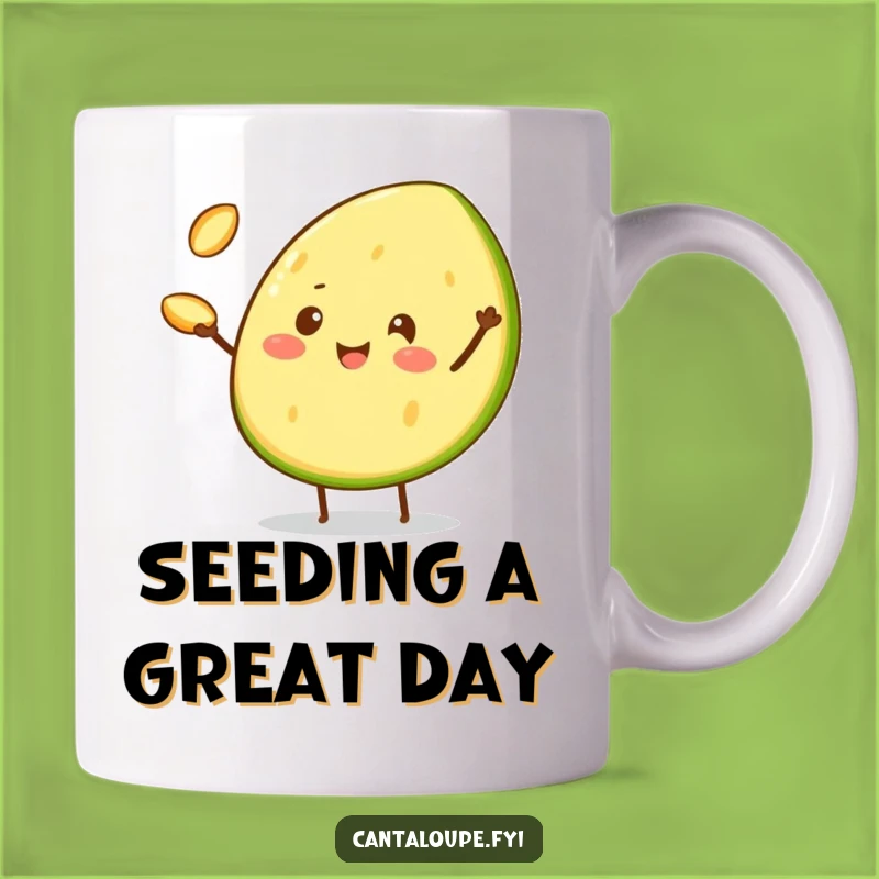 Funny Juggling Melon Mug - Cheerful Cantaloupe Wedge, Skillful Fun, Perfect Gift for Performers