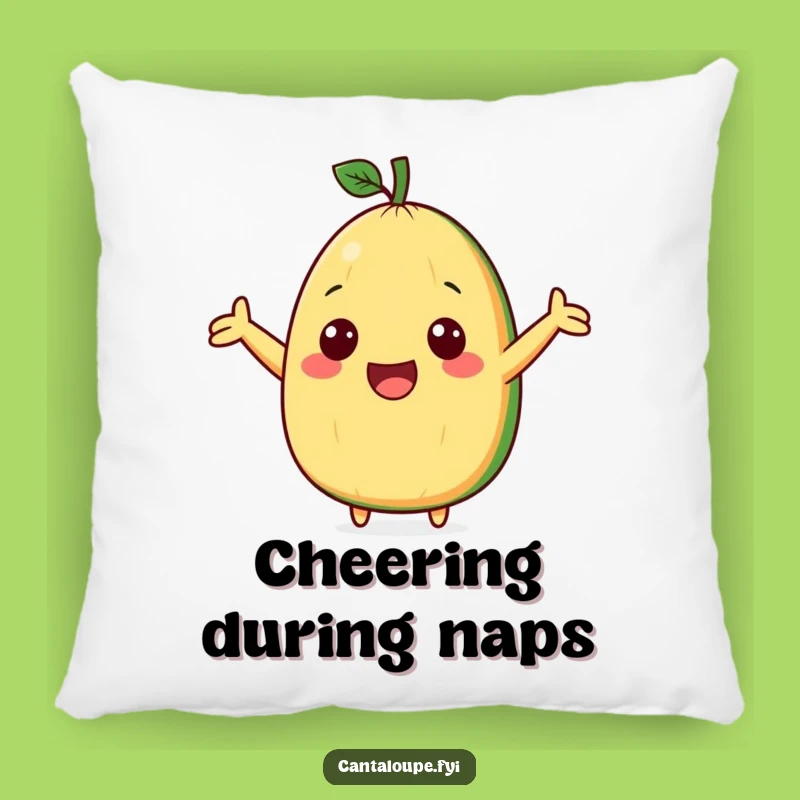 Comforting Funny Cantaloupe Cheer Pillow - Cozy Fan Accent