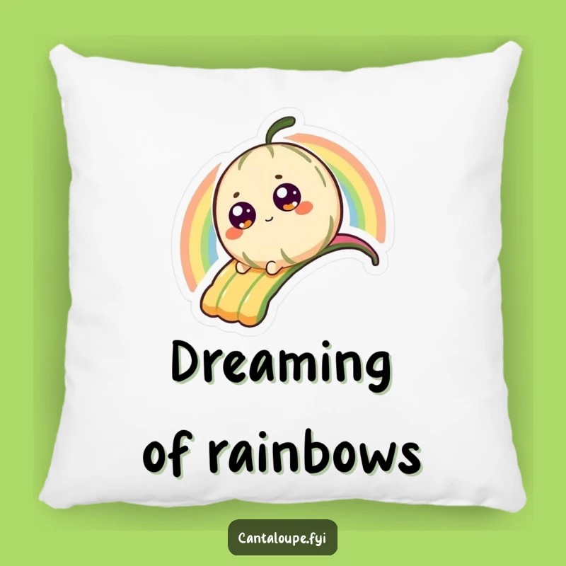 Funny Cantaloupe Pillow: Cozy Rainbow Slider Cushion, Perfect Funny Gift!
