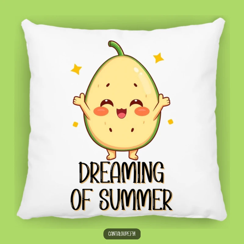Funny Cantaloupe Cheer Pillow: Cozy Sunny Disposition Cushion, Ideal Funny Gift for Comfort
