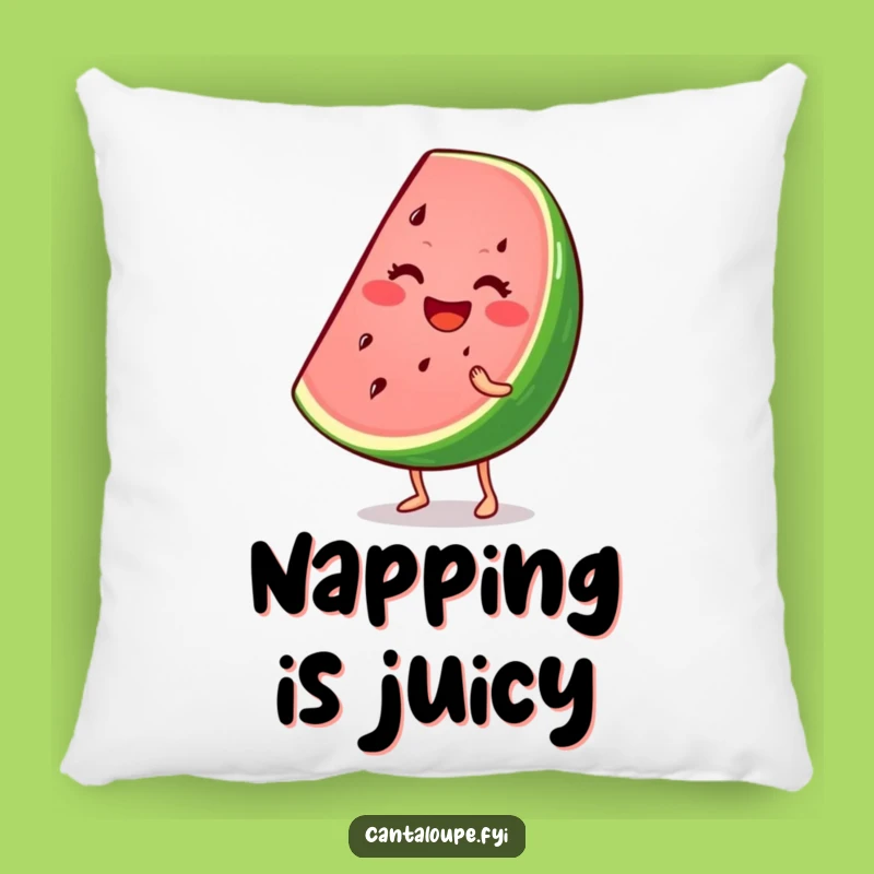 Funny Pillow: Wiggling Watermelon Wedge Cushion, Cozy Summer Gift