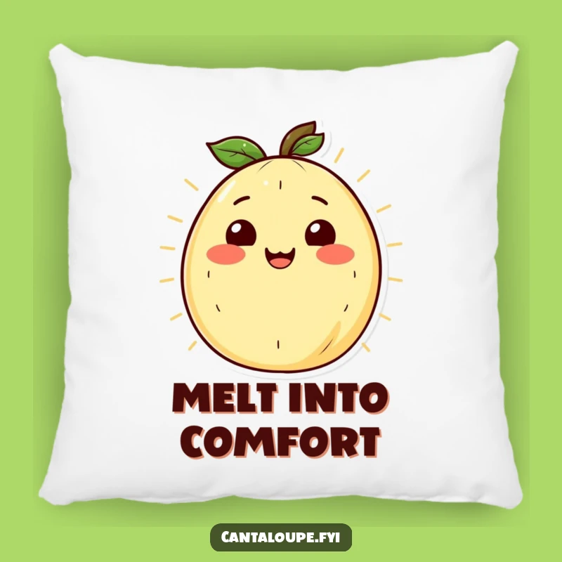 Funny Radiant Cantaloupe Pillow: Cozy Warmth from a Smiling Face, Wonderful Funny Gift