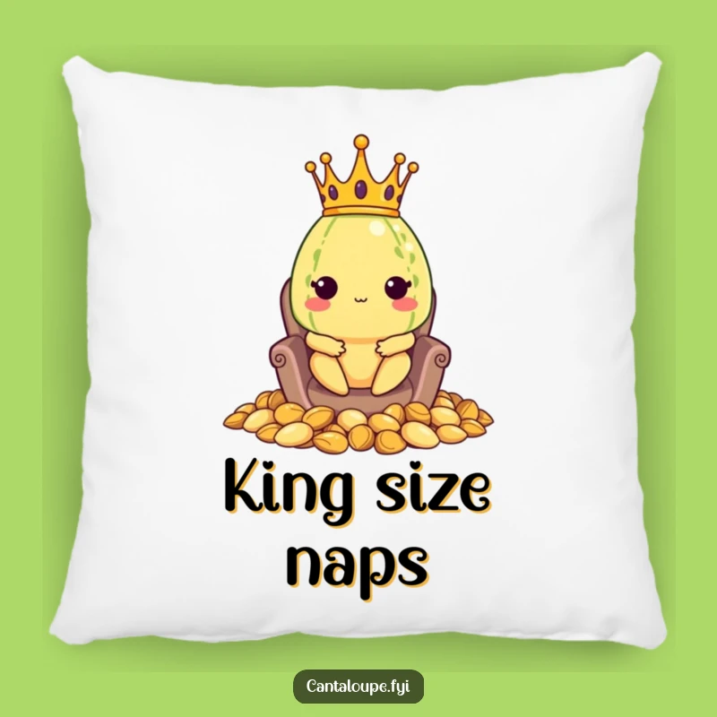 Funny Melon King Pillow: Cantaloupe's Seed Throne Comfort, Royal Gift!