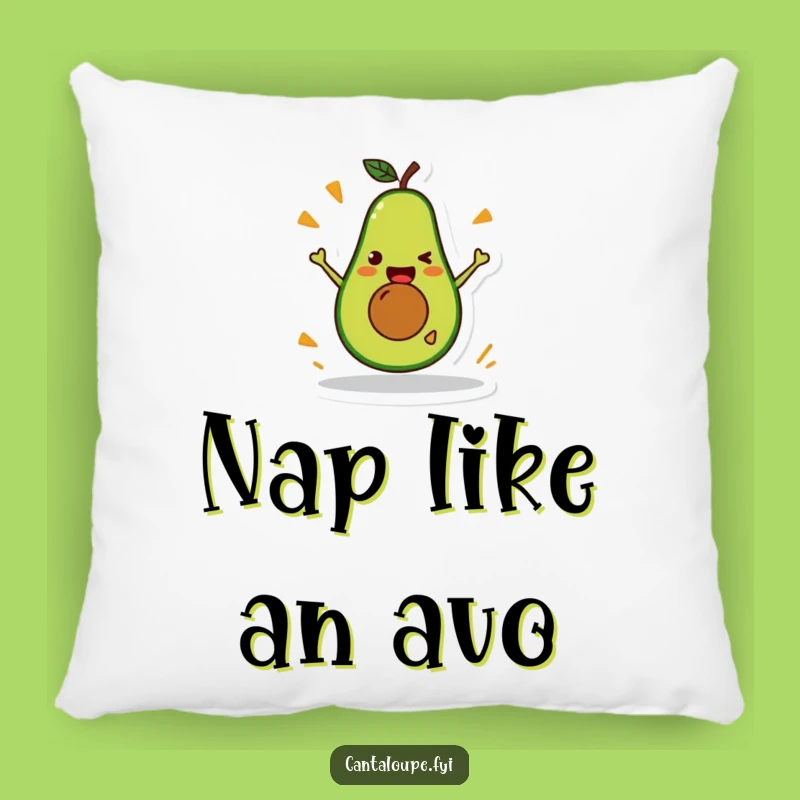 Funny Avocado Plush Pillow: Cute Healthy Character Cushion, Cozy Funny Gift