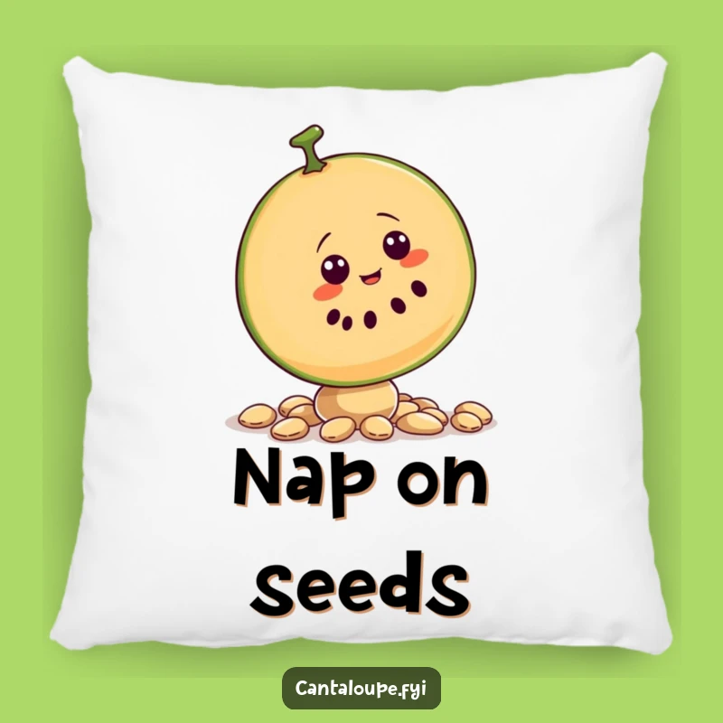 Funny Cantaloupe Slice Balance Pillow - Comfy Fruit Humor Decor
