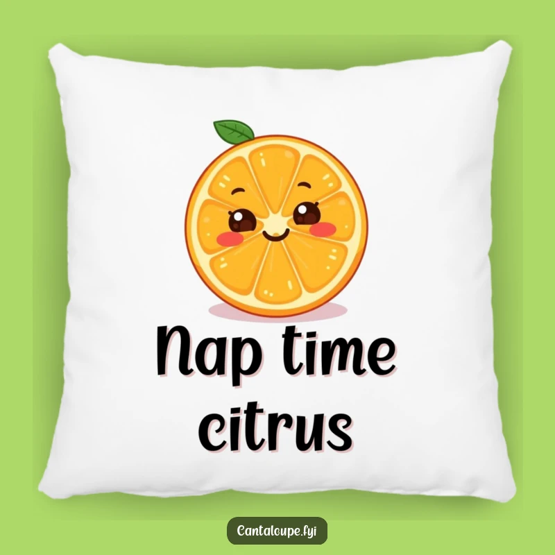 Funny Orange Slice Pillow: Cute Citrus Character Cushion, Cozy Funny Gift