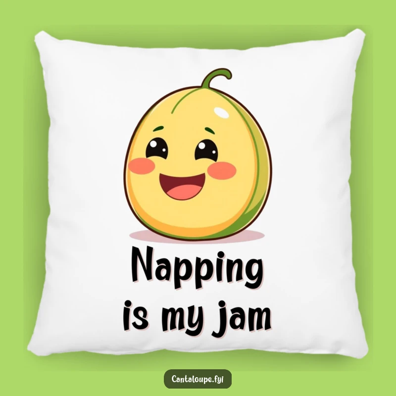 Cozy Funny Cantaloupe Smile Pillow: Snuggle Up with Juicy Humor - Perfect Funny Gift