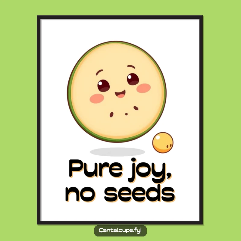 Funny Fruit Slice Digital Art Print - Happy Character, Instant Cheerful Decor