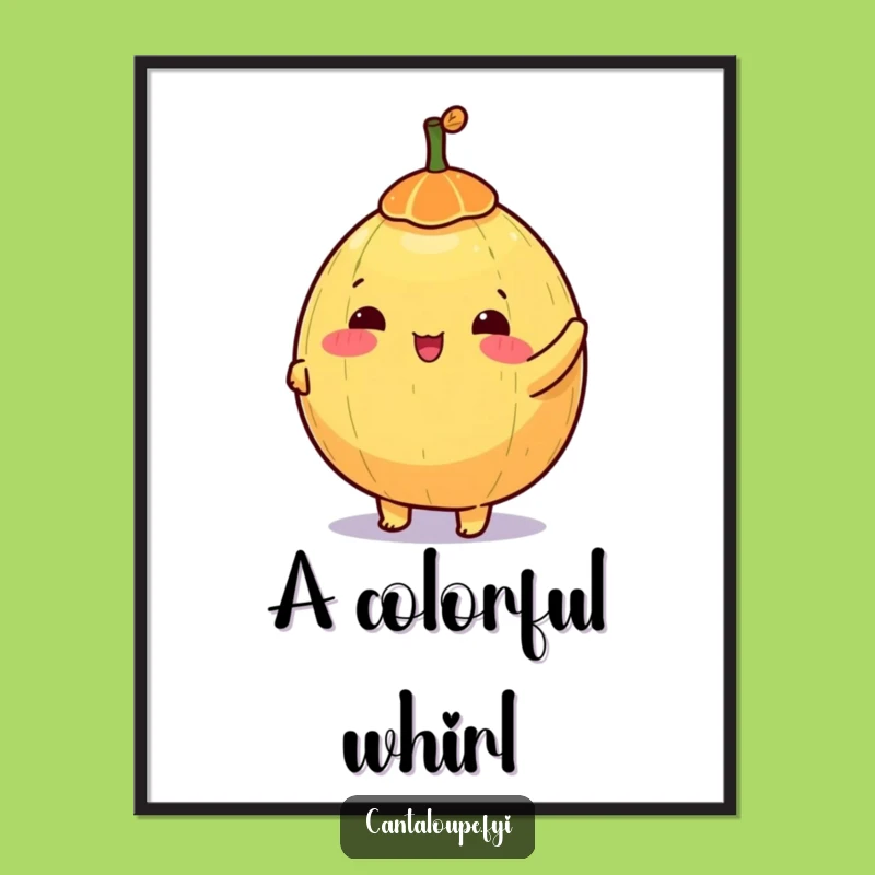 Funny Melon Top Digital Art Print: Playful Art for Instant Decor!