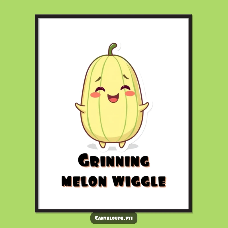 Funny Wiggling Cantaloupe Digital Art - Instant Joyful Decor for Your Space