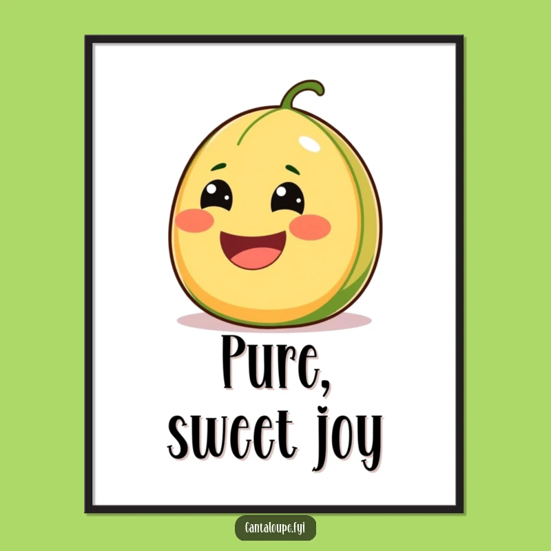Funny Cantaloupe Smile Digital Art: Instant Juicy Humor for Your Walls - A Unique Gift