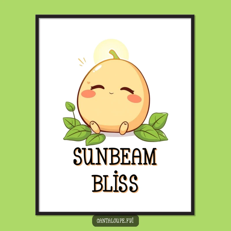 Funny Cantaloupe Digital Art: Sunbeam Serenity for Instant Humorous Decor Funny Gift