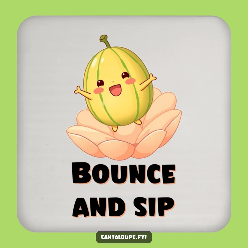 Funny Cantaloupe Bouncing Coaster: Add Playful Charm to Your Table