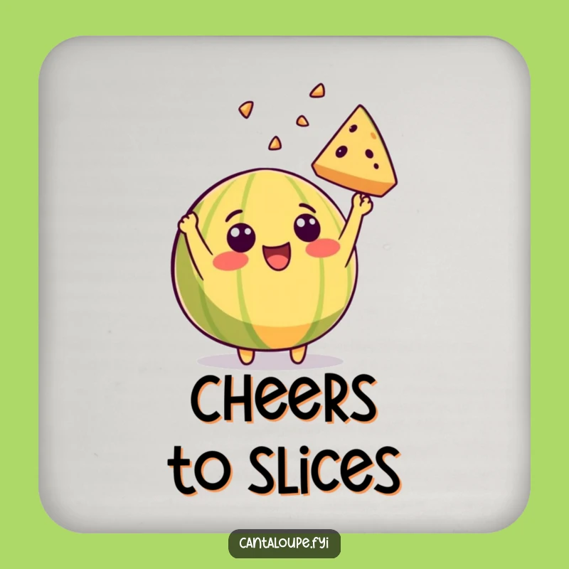 Funny Cantaloupe Coaster: Protect Surfaces with Melon Celebration