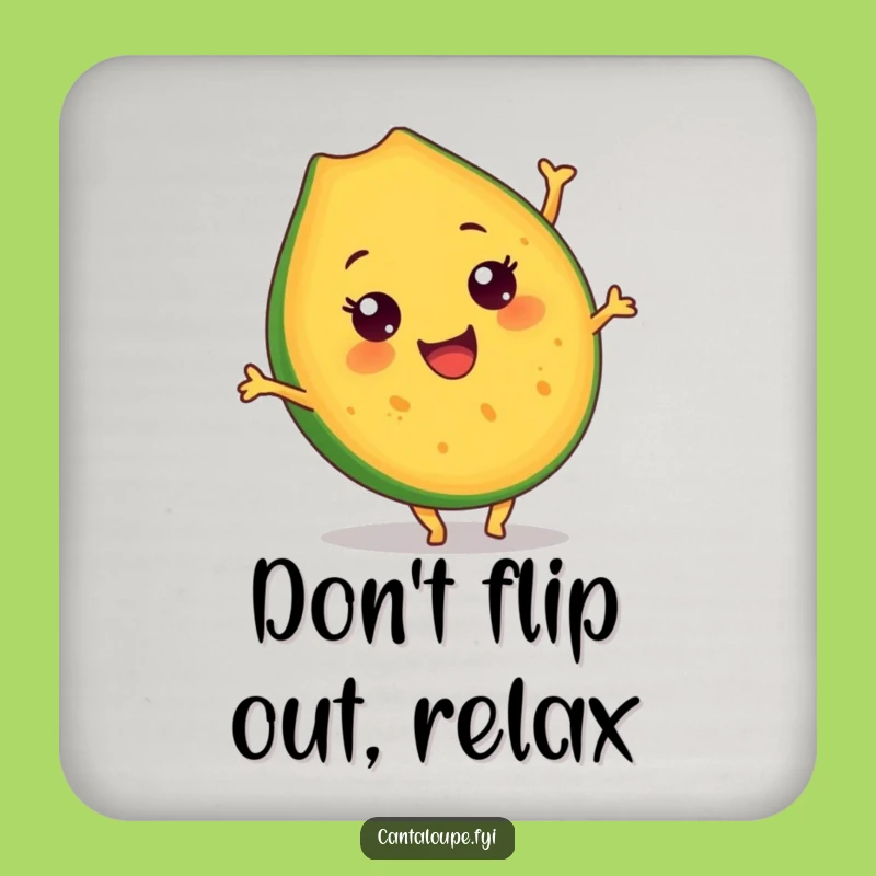 Funny Cantaloupe Somersault Coaster: Protect Surfaces with This Hilarious Fruit Character