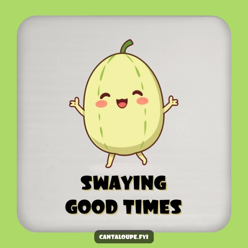 Funny Dancing Cantaloupe Coaster: Protect Surfaces with Melon Merriment