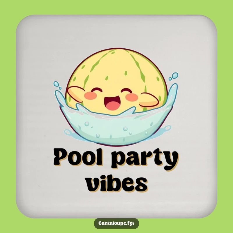 Funny Diving Cantaloupe Coaster: Keep Drinks Cool with a Melon Splash