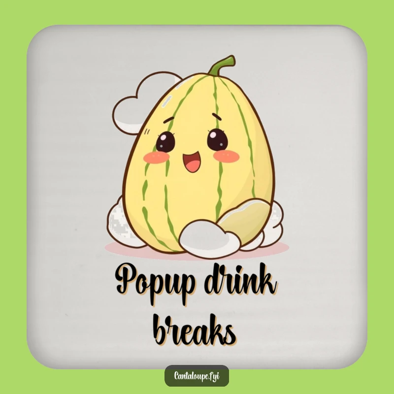 Funny Cantaloupe Coasters: Peeking Melon Protection, The Ultimate Funny Gift!