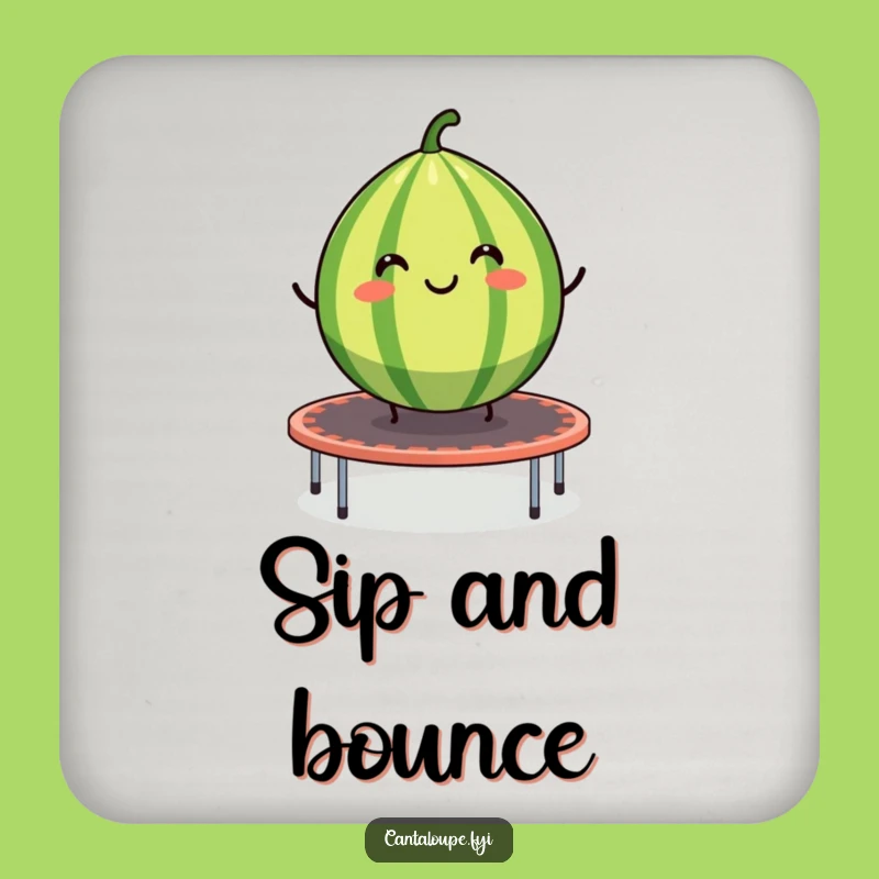 Funny Cantaloupe Coaster: Protect Your Surfaces with Fruitful Humor