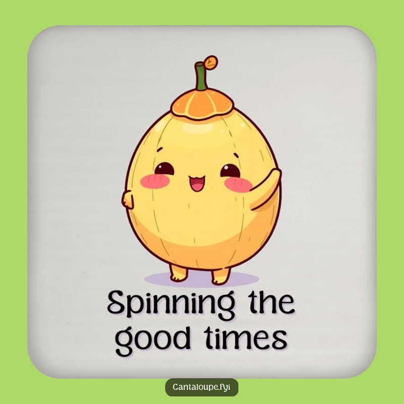 Funny Melon Top Drink Coaster: Protect Surfaces with Playful Art!