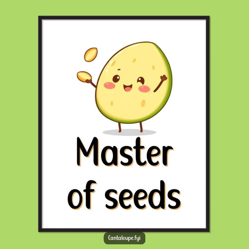 Funny Juggling Melon Poster - Cheerful Wedge, Whimsical Art for Playful Spaces