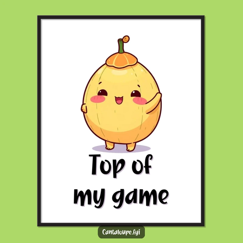 Funny Melon Top Poster: Playful Art for a Humorous Space!