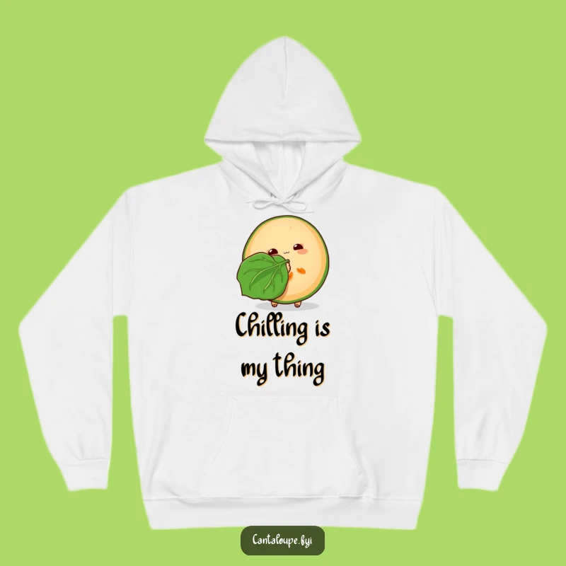 Funny Fanning Cantaloupe Slice Hoodie: Cozy Comfort & Hilarious Chill Gift